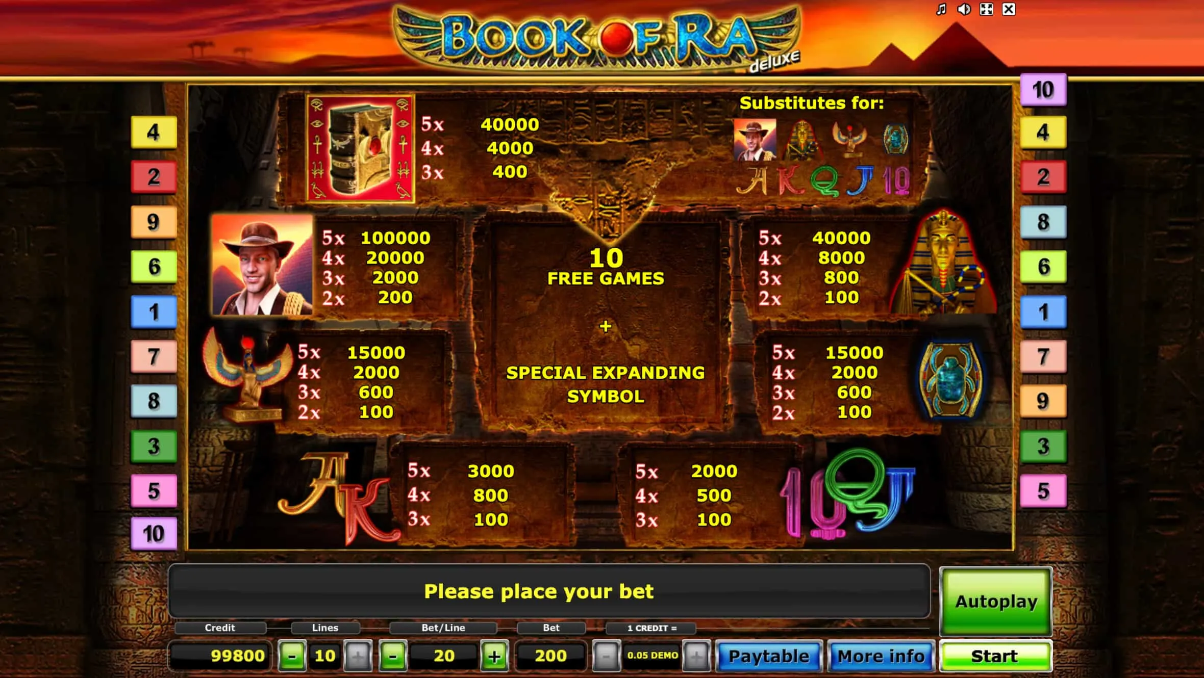 Modalità demo da browser HTML5